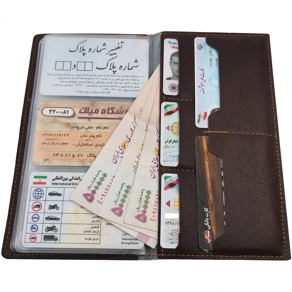 جلد مدارک و کیف پول پالتویی پردیس کد CM-102 - تصویر 6